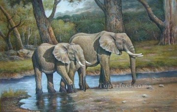 Elephant Painting - dw010dD animal elephant